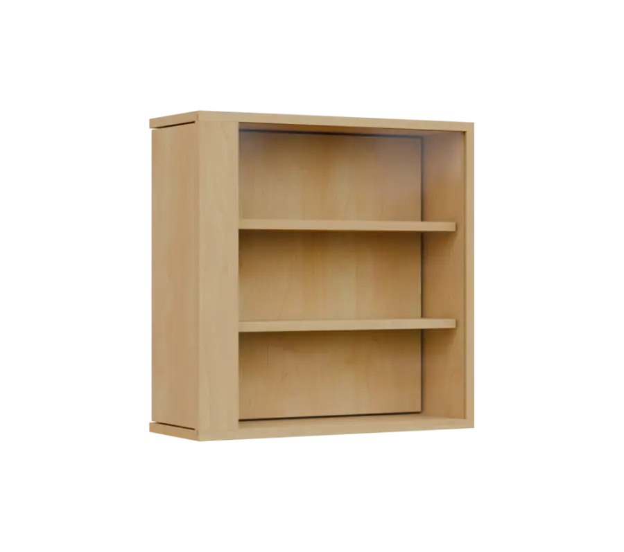 RE VTB - 200 vitrína s bočním výsuvem, 600x600x200, bříza světlá